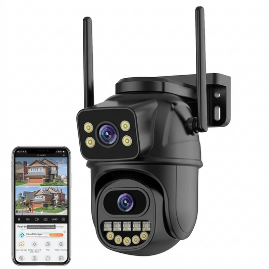 Security Camera - Dual Lens AI Tracking 4K WiFi